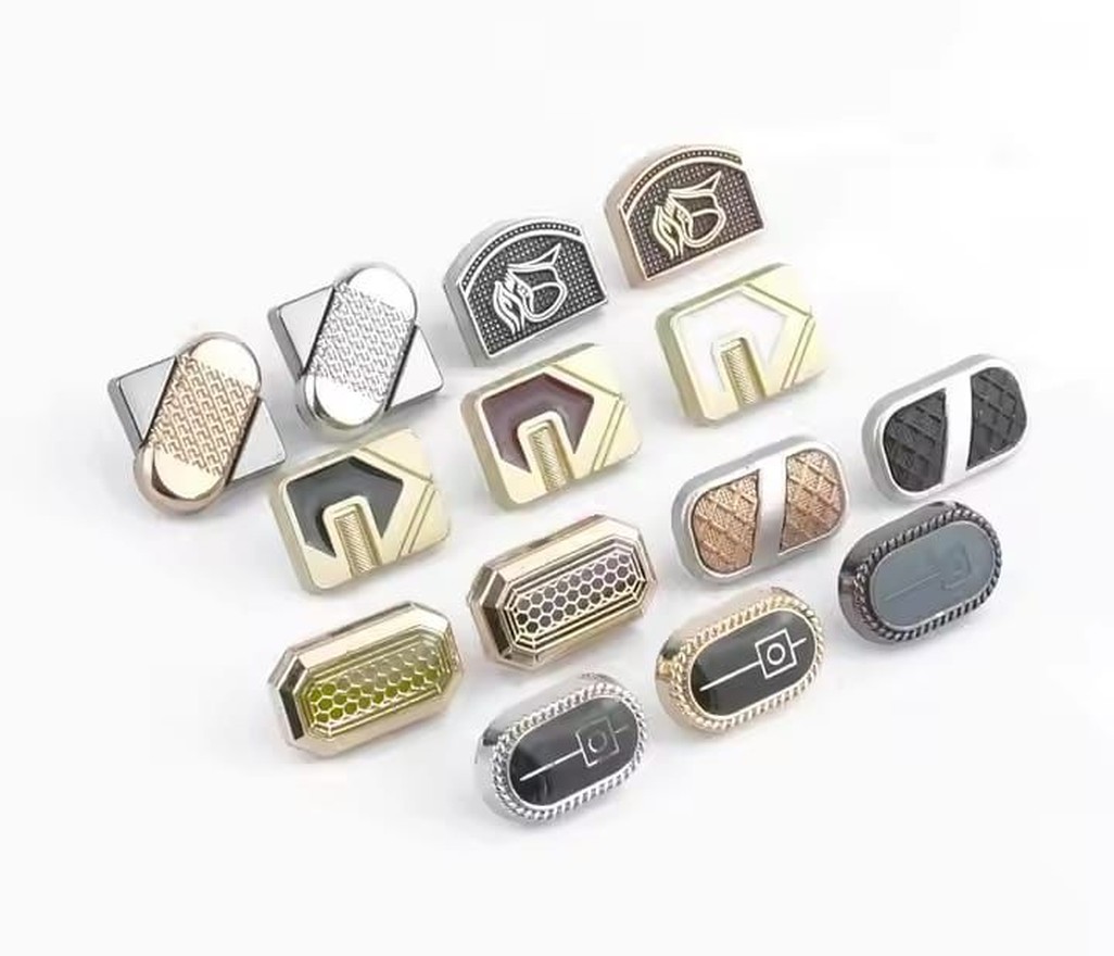 Decorative metal buckles and garment trims